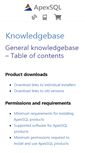 Mobile Screenshot of knowledgebase.apexsql.com