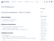 Tablet Screenshot of knowledgebase.apexsql.com